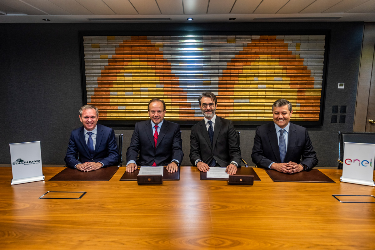 Collahuasi y Enel firman el mayor contrato de energía 100% renovable de Chile