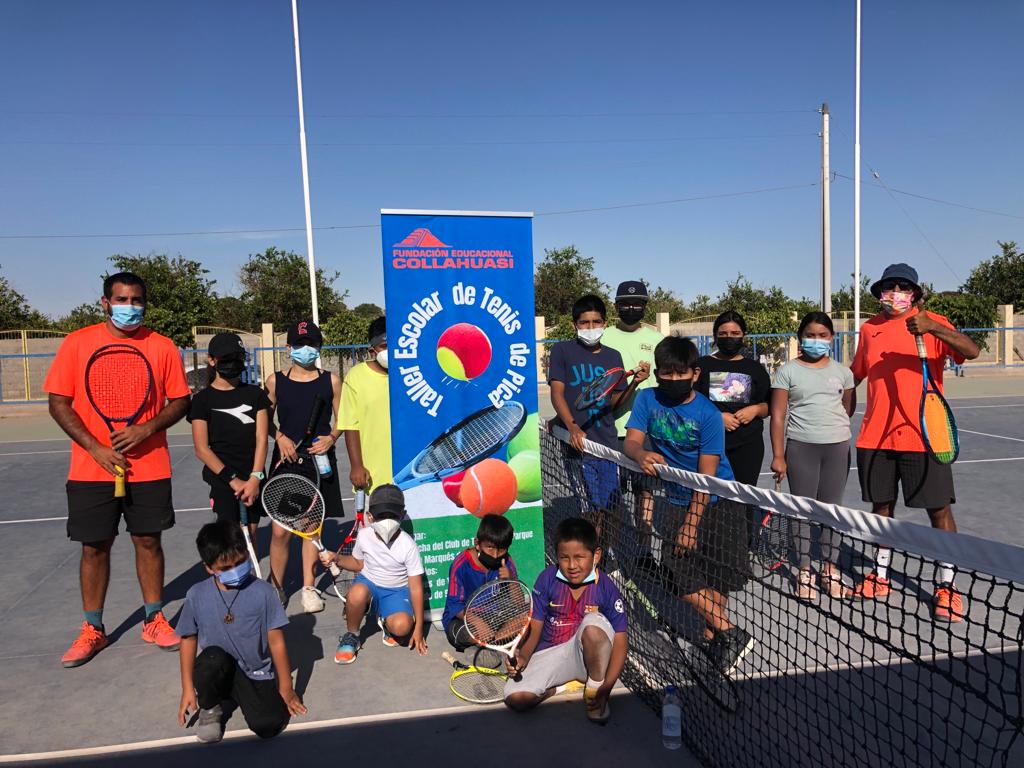Clínica deportiva de tenis en Pica busca incentivar habilidades en niños y jóvenes