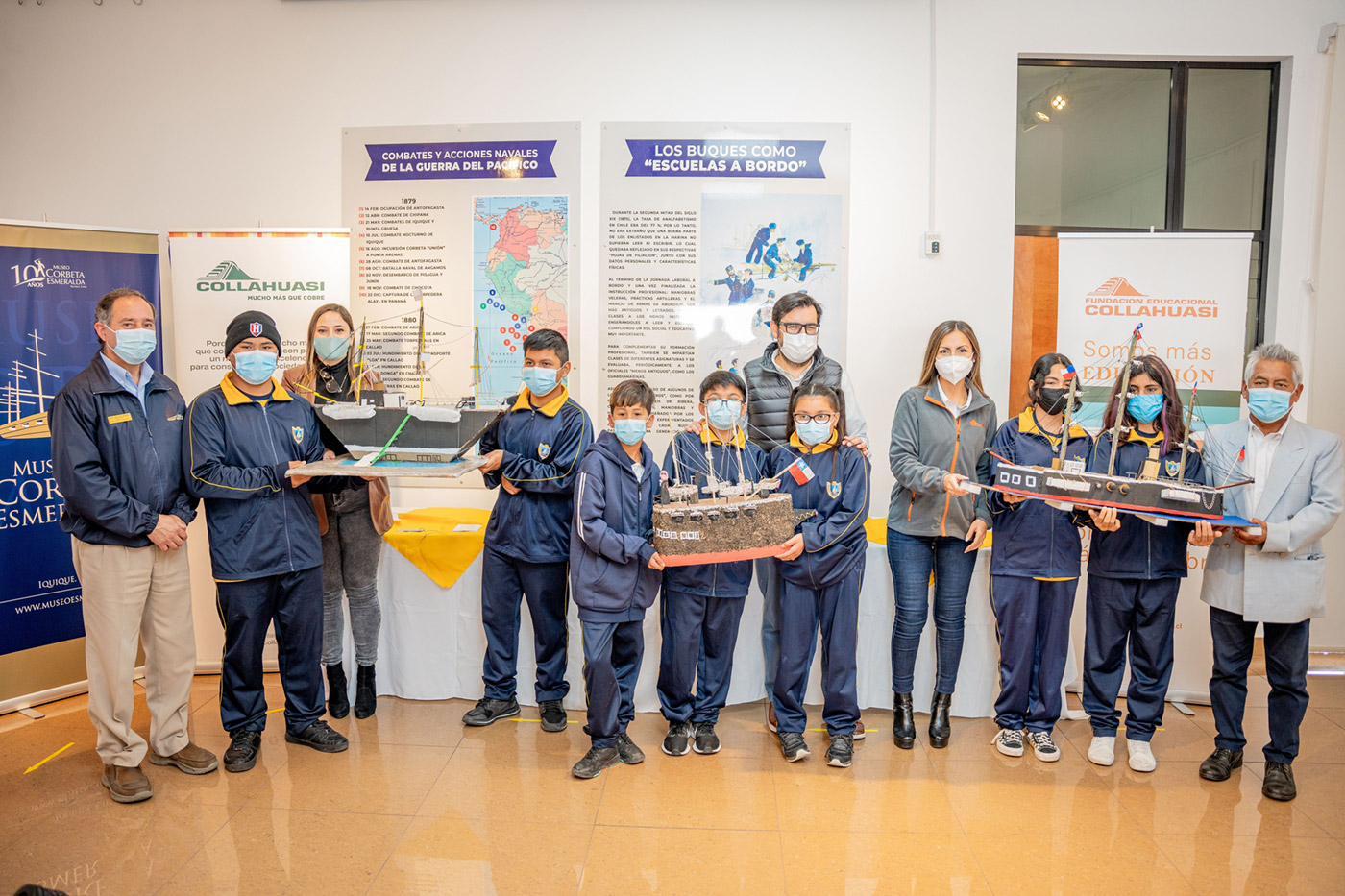 Fundación Collahuasi premió a ganadores del concurso escolar “Réplica la Esmeralda”